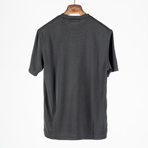 Bugatchi Black Ottoman Rib Shirt, collar detail