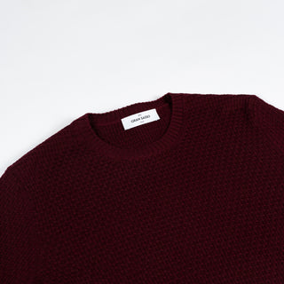 Gran Sasso Red Micro Brick Knit Crewneck Sweater 2