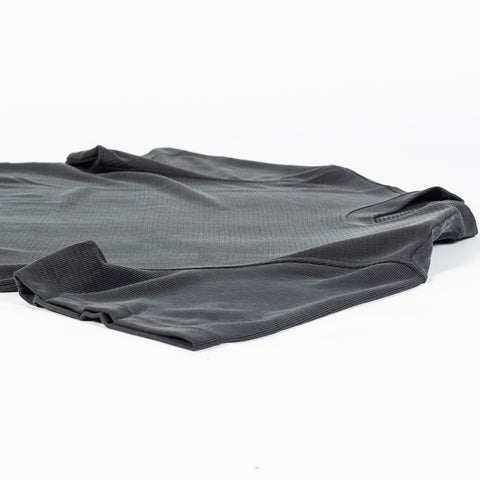 Bugatchi Black Ottoman Rib Shirt, styled detail