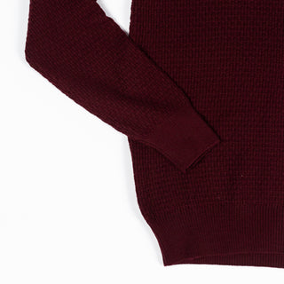Gran Sasso Red Micro Brick Knit Crewneck Sweater 3