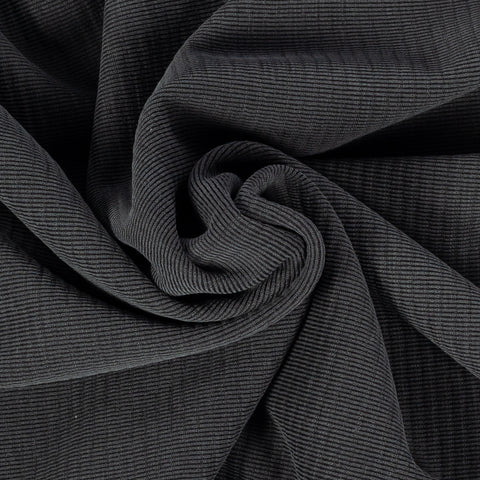 Bugatchi Black Ottoman Rib Shirt, back view