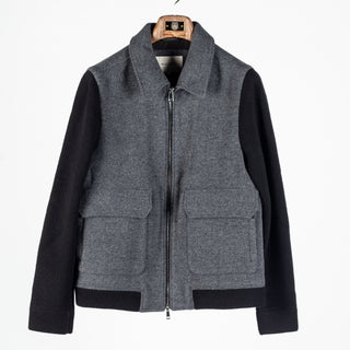 Bugatchi Black and Grey Hybrid Blouson Jacket