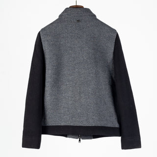Bugatchi Black and Grey Hybrid Blouson Jacket, cuff detail