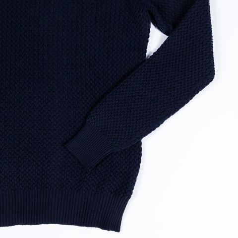 Gran Sasso Navy Micro Cable knit Sweater 3
