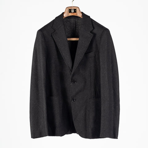 Bugatchi Black Solid Wool Blazer