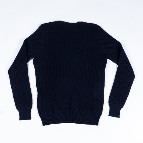 Gran Sasso Navy Micro Cable knit Sweater 5