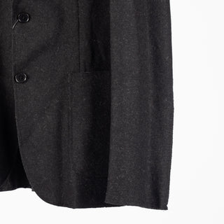 Bugatchi Black Solid Wool Blazer, collar detail