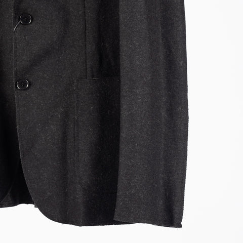 Bugatchi Black Solid Wool Blazer, collar detail