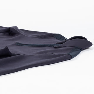 Bugatchi Navy Soft Touch Quarter Zip, side view
