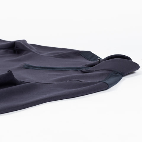 Bugatchi Navy Soft Touch Quarter Zip, side view
