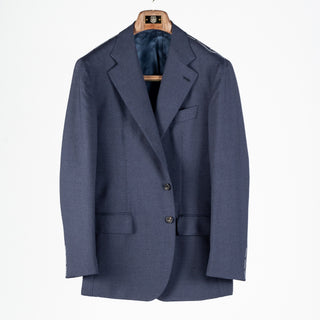 J Mueser Slate Blue High Twist Wool Waverly Suit 1