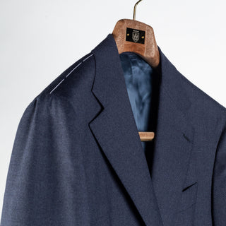J Mueser Slate Blue High Twist Wool Waverly Suit 3
