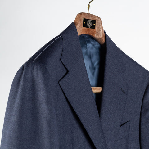 J Mueser Slate Blue High Twist Wool Waverly Suit 3