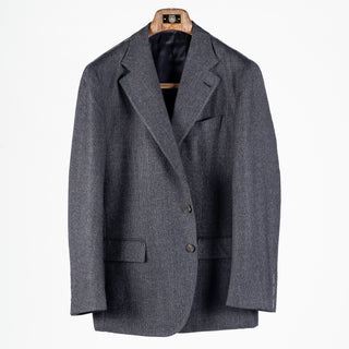 J Mueser Slate Grey Ticking Waverly Suit 1