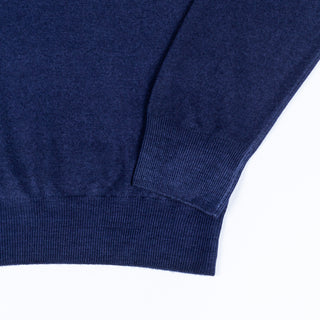 Gran Sasso Denim Blue Mock Quarter Zip Sweater 4