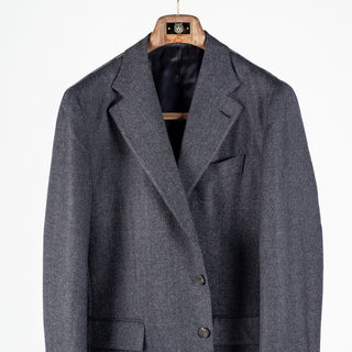 J Mueser Slate Grey Ticking Waverly Suit 6