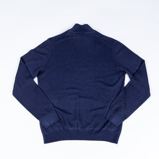 Gran Sasso Denim Blue Mock Quarter Zip Sweater 5