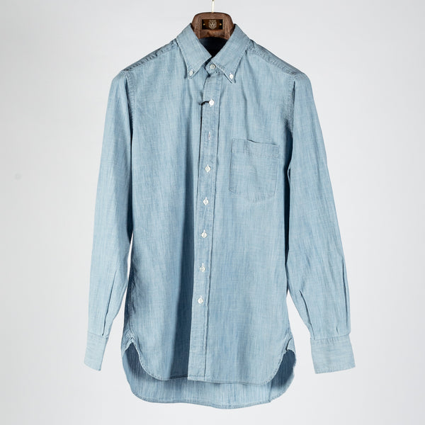 Light Blue Chambray Button-Down Shirt