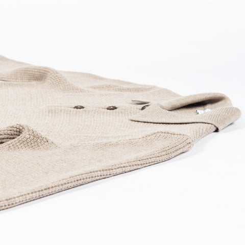 Gran Sasso Oat 57125 Long Sleeve Knit Polo 8