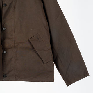 Barbour Dark Brown Transport Waxed Jacket 4