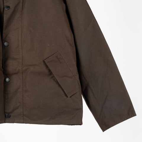 Barbour Dark Brown Transport Waxed Jacket 4