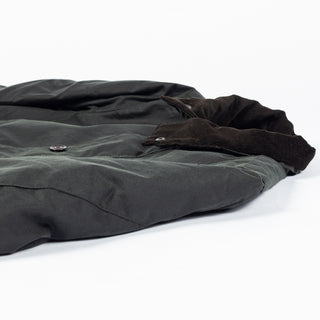 Barbour Sage Modern Powell waxed jacket, side view