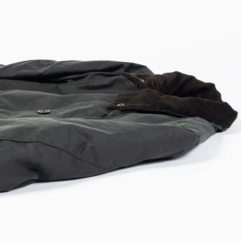 Barbour Sage Modern Powell waxed jacket, side view
