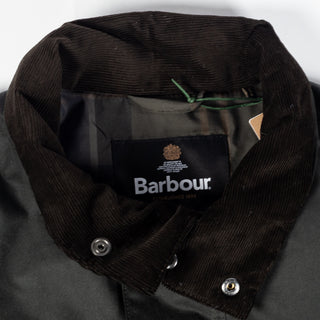 Barbour Sage Modern Powell waxed jacket, back view