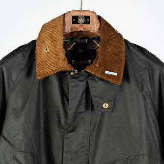 Barbour Sage Icons Ashby waxed jacket in sage waxed cotton, additional view