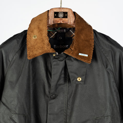 Barbour Sage Icons Ashby waxed jacket in sage waxed cotton, additional view