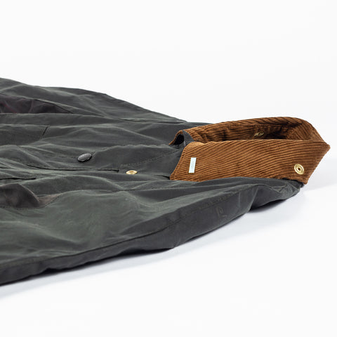 Barbour Sage Icons Ashby waxed jacket, side view
