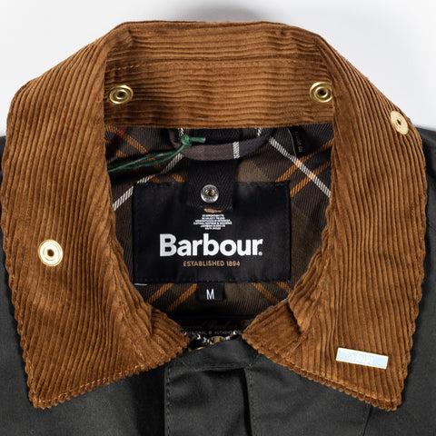 Barbour Sage Icons Ashby waxed jacket, back view