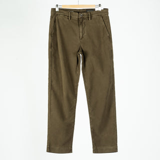 AG Sulfur Dirty Olive Archie Moleskin Trouser 1