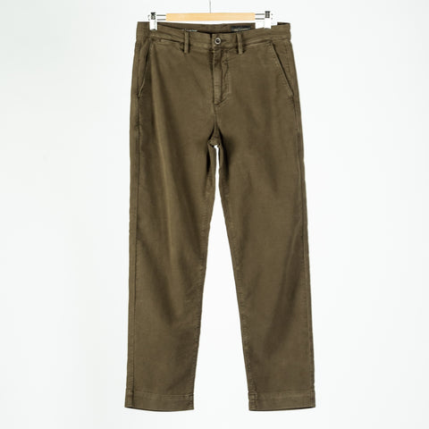 AG Sulfur Dirty Olive Archie Moleskin Trouser 1