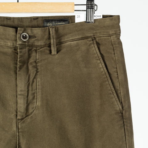 AG Sulfur Dirty Olive Archie Moleskin Trouser 4