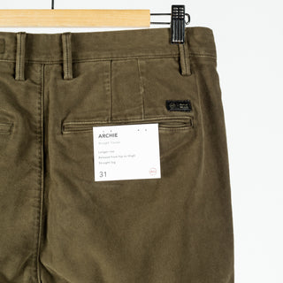 AG Sulfur Dirty Olive Archie Moleskin Trouser 7