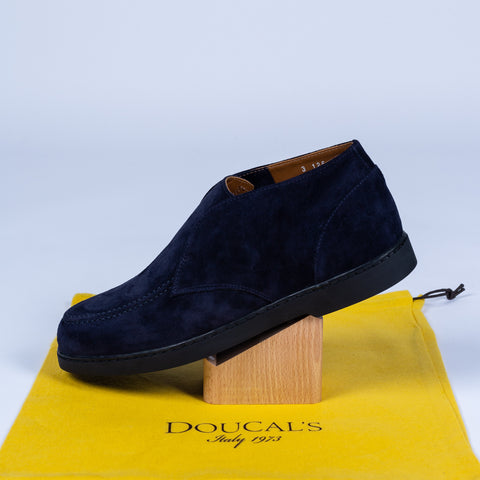 Doucal’s Blue Suede Chukka Slip On Ankle Boot 4