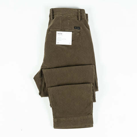 AG Sulfur Dirty Olive Archie Moleskin Trouser 8