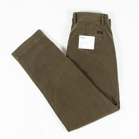 AG Sulfur Dirty Olive Archie Moleskin Trouser 9
