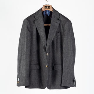 Sand Grey Herringbone 940 Sherman Easy Blazer 1