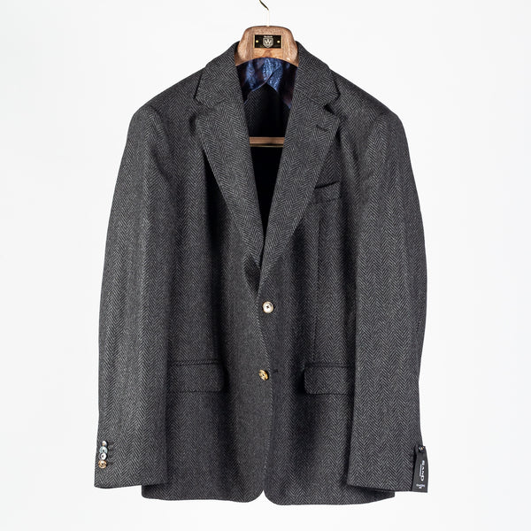 Grey Herringbone 940 Sherman Easy Blazer