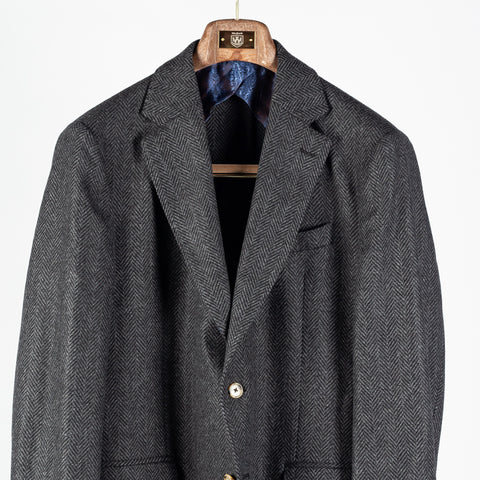 Sand Grey Herringbone 940 Sherman Easy Blazer 6