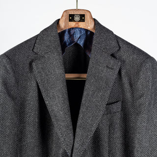 Sand Grey Herringbone 940 Sherman Easy Blazer 7