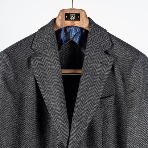 Sand Grey Herringbone 940 Sherman Easy Blazer 7