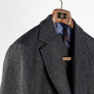 Sand Grey Herringbone 940 Sherman Easy Blazer 3