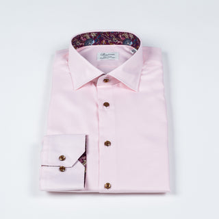 Stenstrom Light Pink Contrast Twill Shirt 4