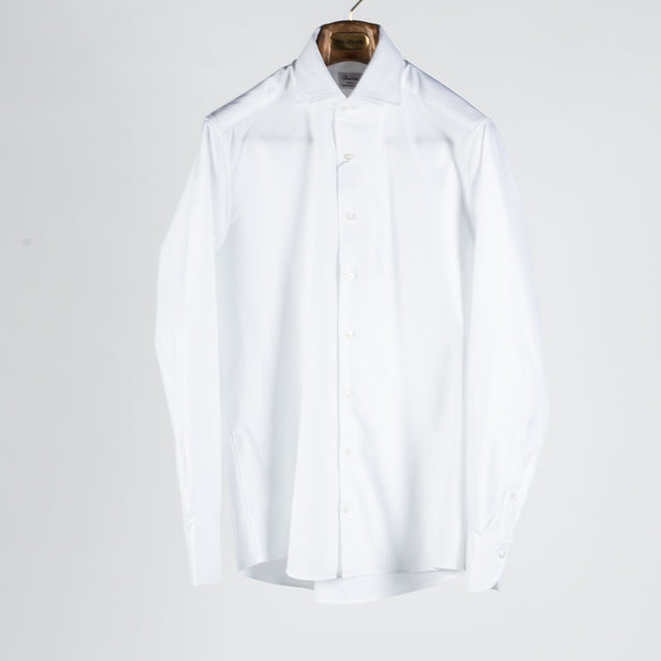 Diamond Textured White  Dress Shirt
