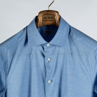 Stenstroms Light Blue Chambray Dress Shirt - Cotton, Chambray, Fitted - View 7