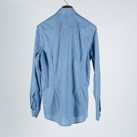 Stenstroms Light Blue Chambray Dress Shirt - Cotton, Chambray, Fitted - View 5