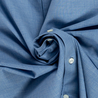 Stenstroms Light Blue Chambray Dress Shirt - Cotton, Chambray, Fitted - Alternate View